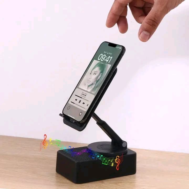 3 in1 Wireless Speaker Mobile Stand Power Bank - ছবি 2