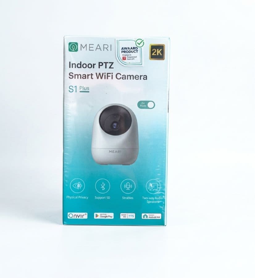 Meari S1 Plus Indoor Pan/Tilt Portable WiFi Security Camera – Smart Home Surveillance Camera with Night Vision & Motion Detection