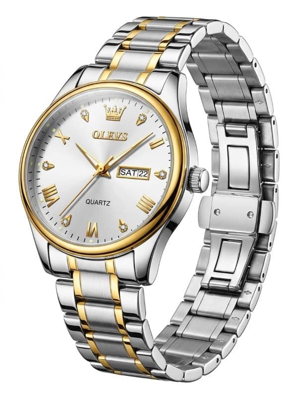 OLEVS Luxury Gold Quartz Men’s Watch –
