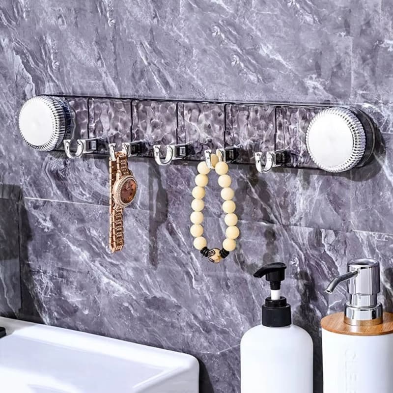 ৪ হুকসহ সাকশন কাপ ওয়াল মাউন্টেড হ্যাঙ্গার | 4 Hooks Wall Mounted Organizer | ড্রিল ছাড়া দেয়ালে লাগানোর হুক | বাথরুম ও রান্নাঘরের মাল্টিপারপাস হ্যাঙ্গার