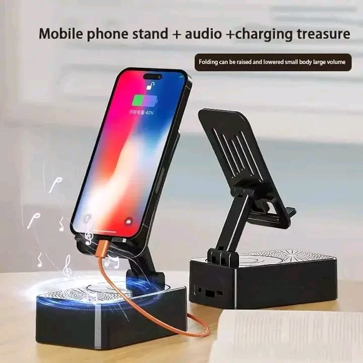 3 in1 Wireless Speaker Mobile Stand Power Bank