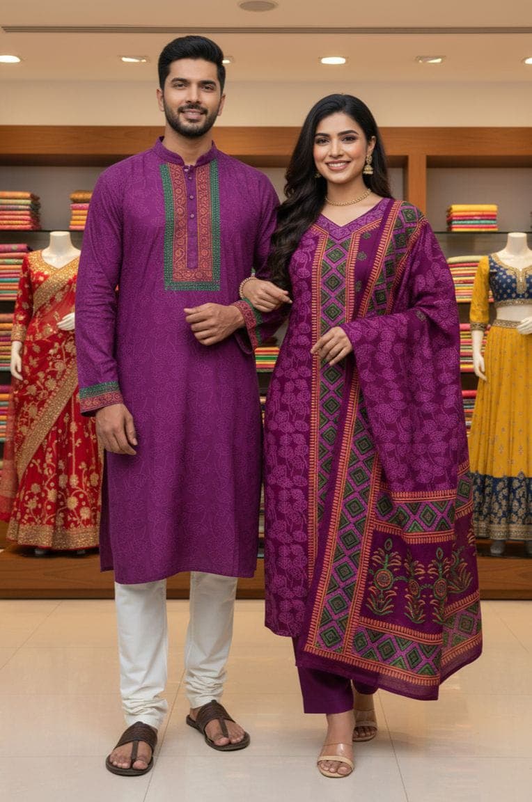 এক্সক্লুসিভ কাপল পাঞ্জাবি ও থ্রি-পিস কালেকশন!