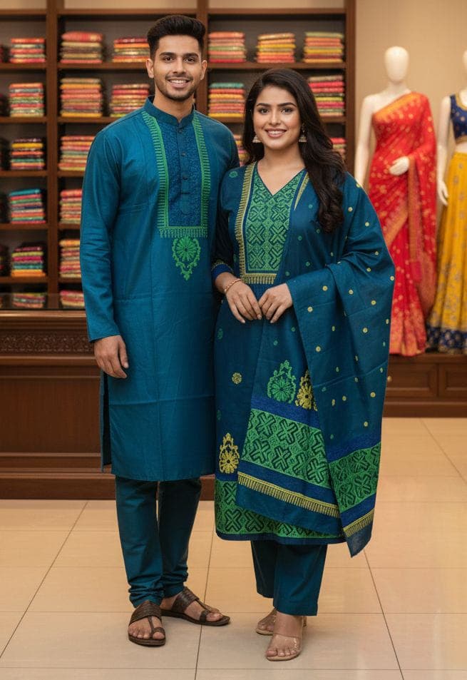 এক্সক্লুসিভ কাপল পাঞ্জাবি ও থ্রি-পিস কালেকশন!