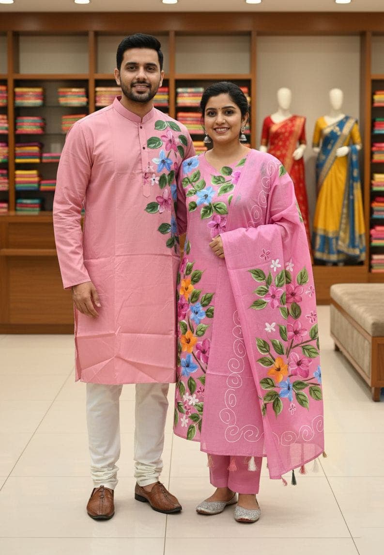 এক্সক্লুসিভ কাপল পাঞ্জাবি ও থ্রি-পিস কালেকশন!
