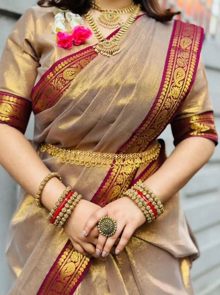 Puja Hit Lama Sharee with Blouse Piece