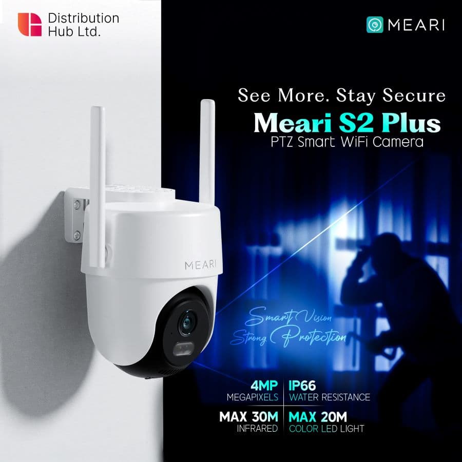 Meari S2 Plus PTZ Smart WiFi Security Camera – 4MP Pan & Tilt Outdoor/Indoor Home Surveillance Camera with Night Vision & Auto Tracking
